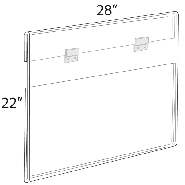 Azar Displays 28"W x 22"H Wall Mounted Poster Frame. Mounting Hardware Included. 182722